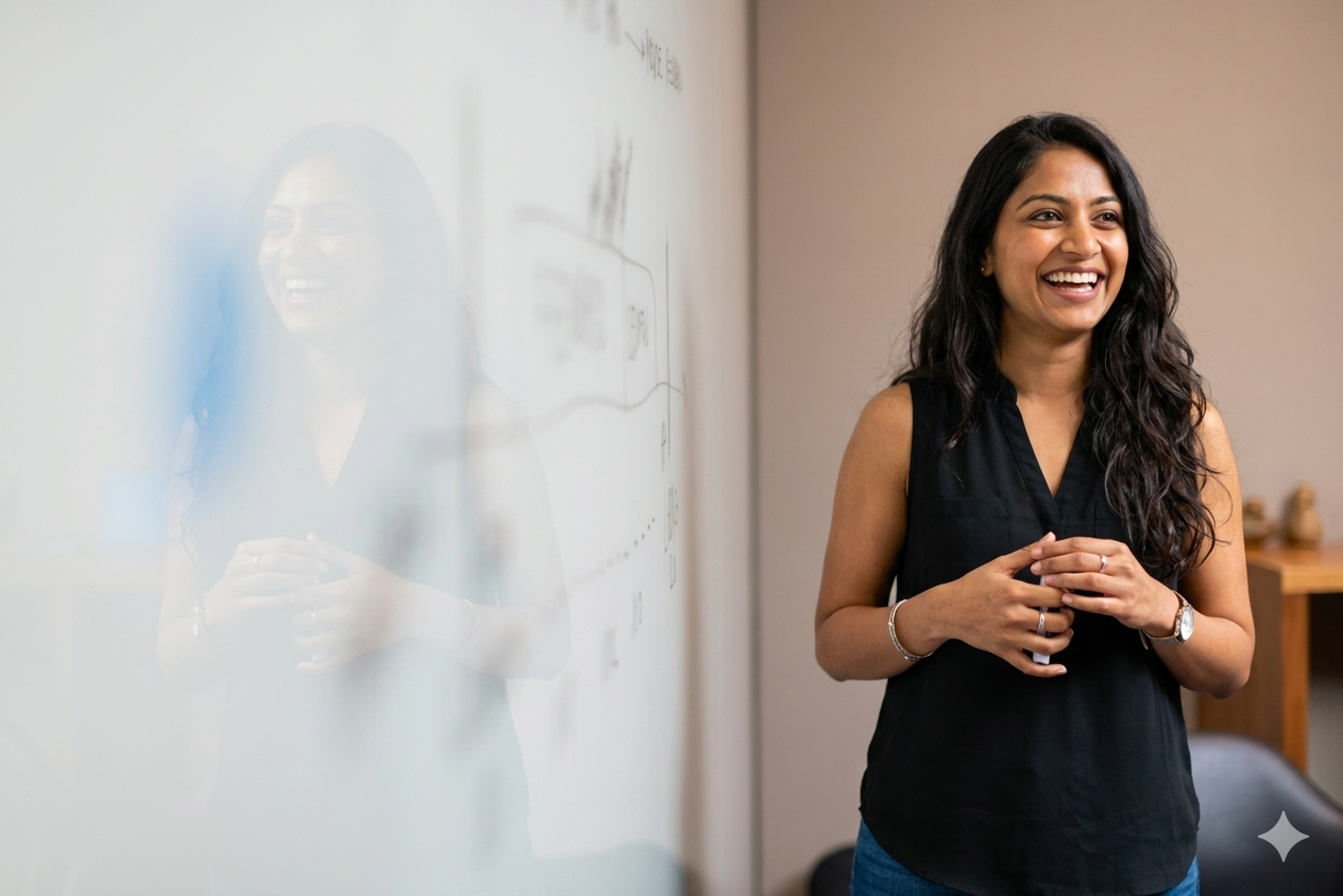 Indian professional in conversation